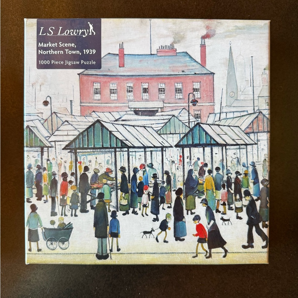 Jigsaw Puzzle L.S. By Flame Tree Studio
Lowry: Market Scene, Northern Town, 1939